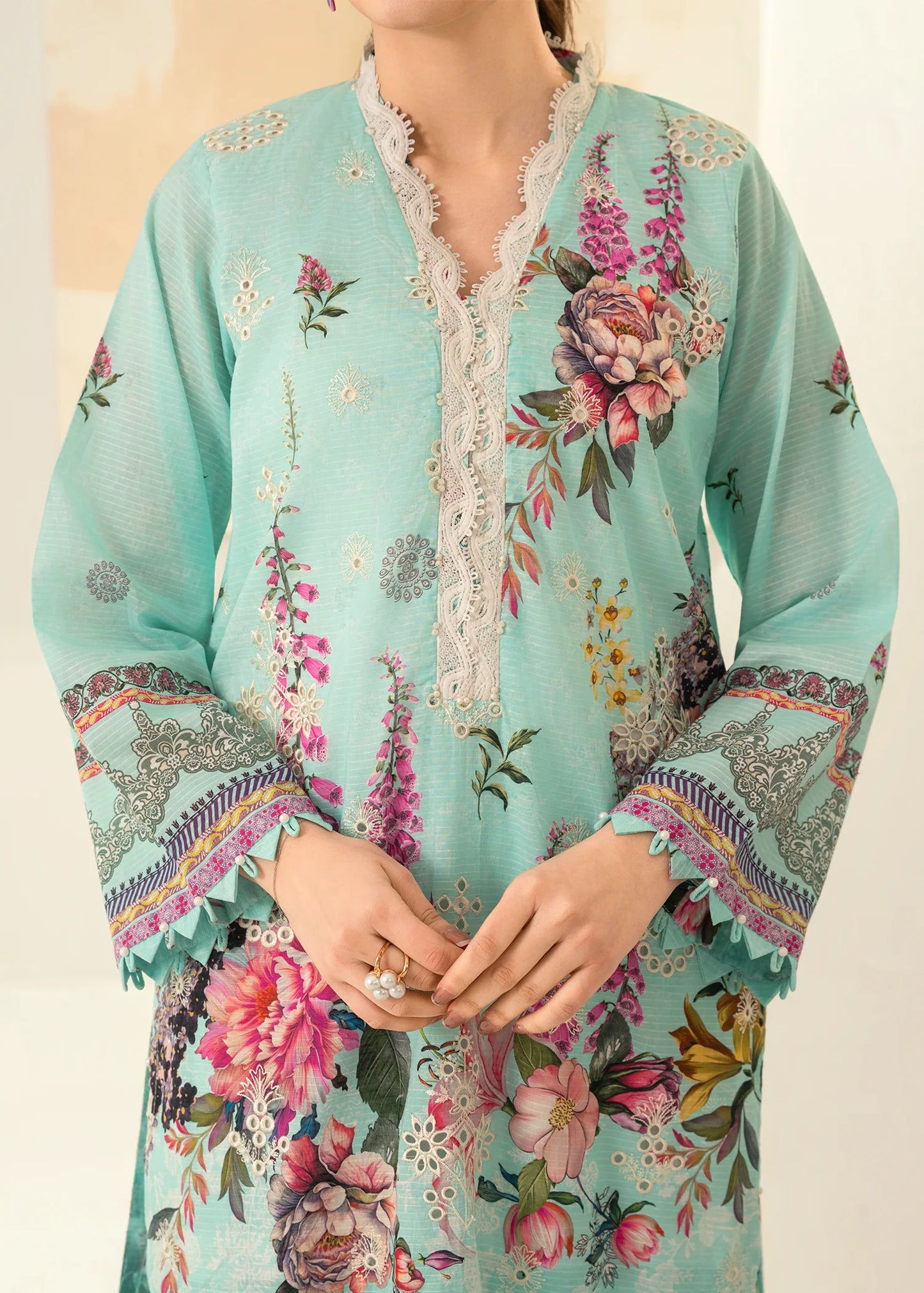 Amal Solace by Allys - Embroidered Chikankari 3 Piece Stitched Suit (DL – 07)