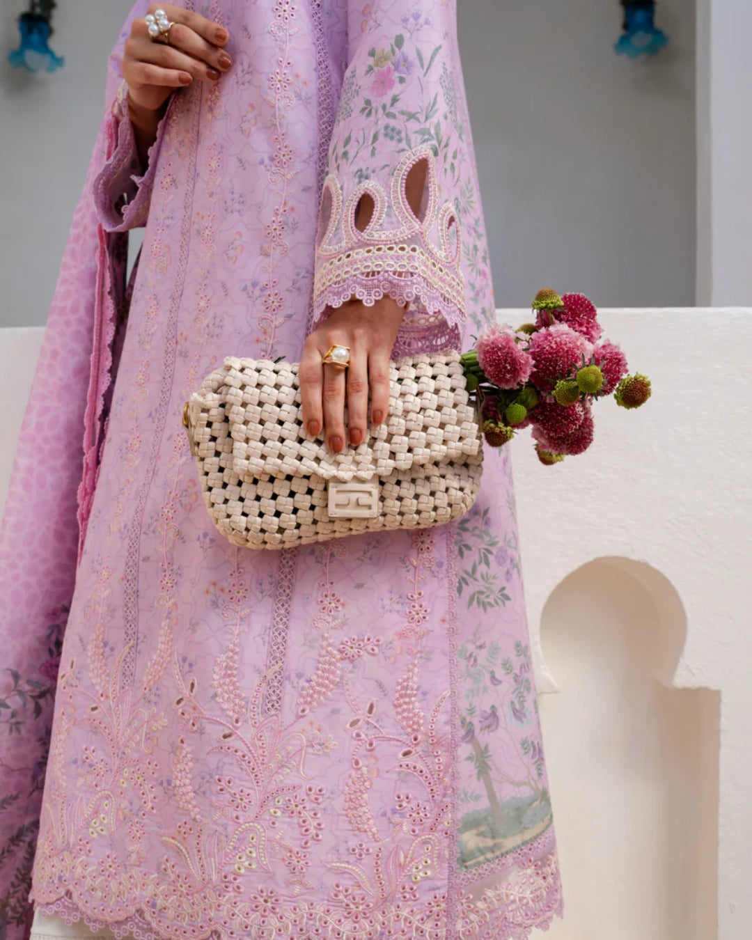 Aabyaan Shezlin Chikankari Lawn 2026 – Embroidered 3 Piece Suit (Unstitched) AZ-11