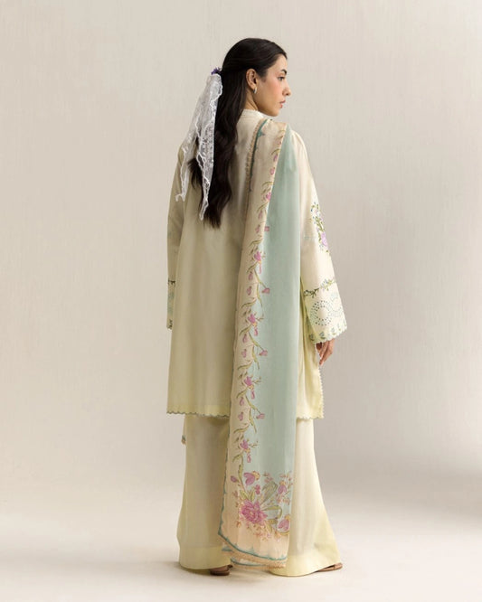 Coco By Zara Shahjahan Embroidered Lawn 3-Piece Unstitched Suit (Kian-8A)
