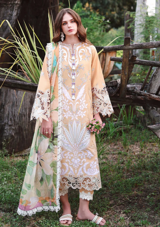 Hemline By Mushq - Secret Garden 26 Unstitched Suit (Wisteria Veil)