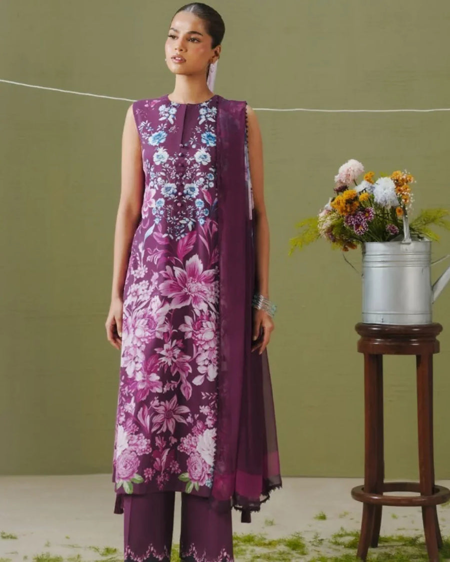 Coco By Zara Shahjahan 3-Piece Embroidered Lawn Suit (AERO-6B)