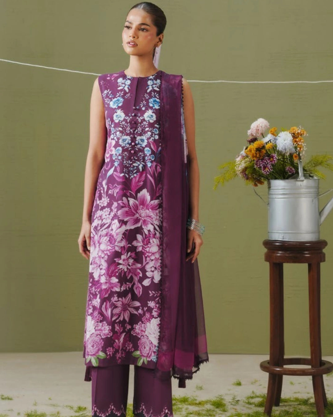 COCO Prints | 3-Piece Digital Printed Lawn Suit | (Unstitched) AERO-6B