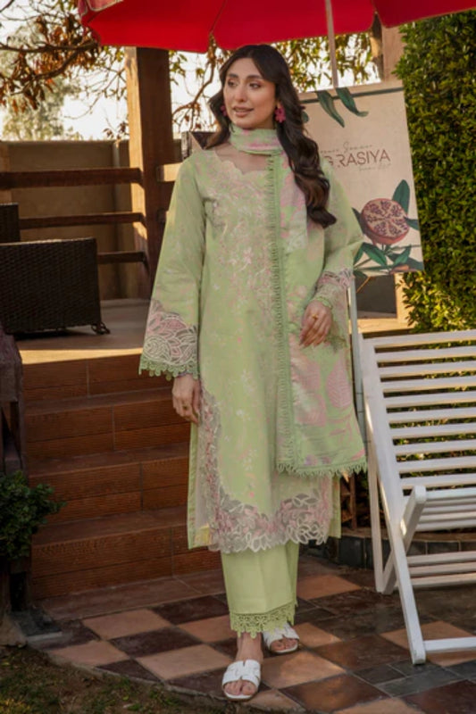 Rangrasiya Haniya | Printed Lawn Embroidered Ready-to-Wear Suit