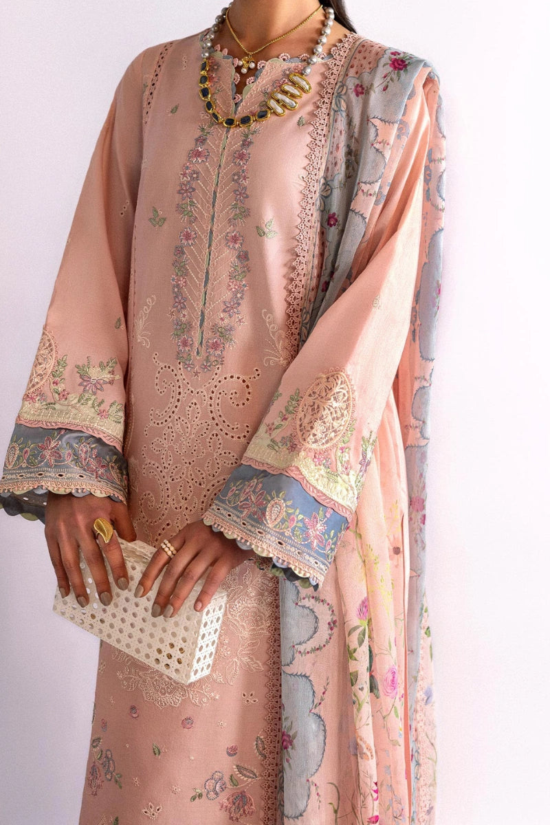 Qalamkar Qlinekari Inlays – Chikankari Embroidered Lawn Ready to Wear (DC #11)