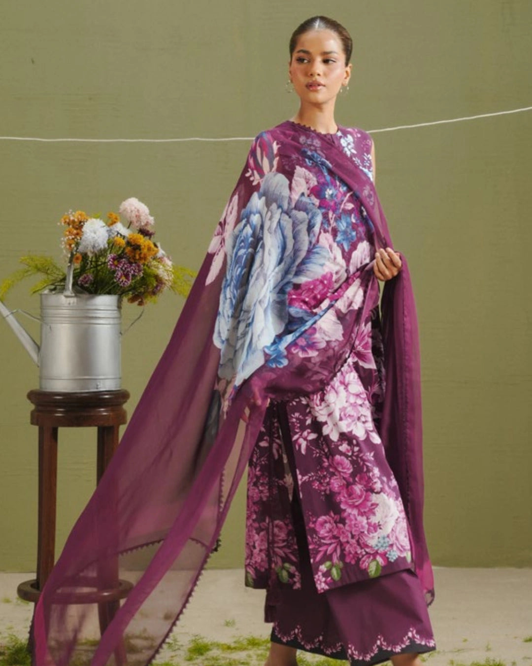 COCO Prints | 3-Piece Digital Printed Lawn Suit | (Unstitched) AERO-6B