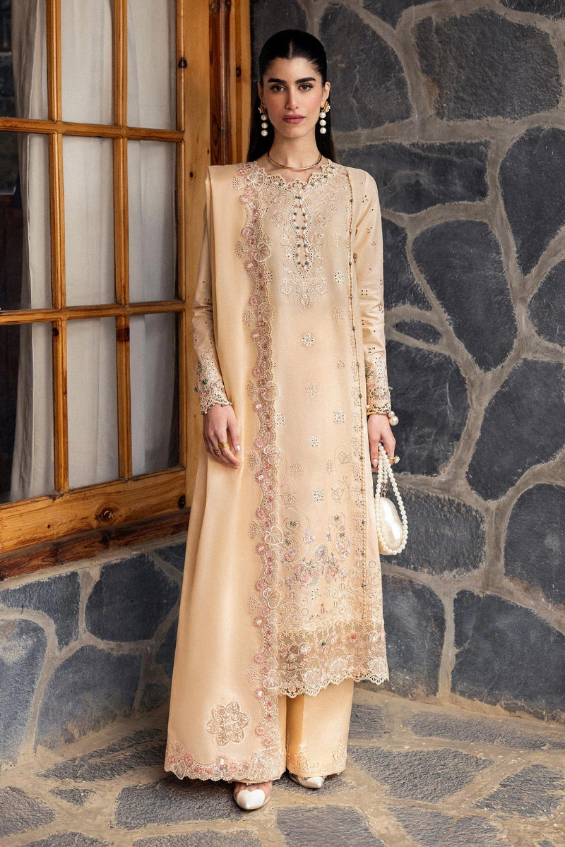 Qalamkar Qlinekari Inlays – Chikankari Embroidered Lawn Ready to Wear (DC #12)