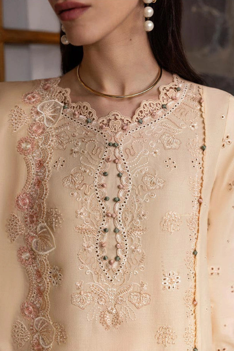 Qalamkar Qlinekari Inlays – Chikankari Embroidered Lawn Ready to Wear (DC #12)