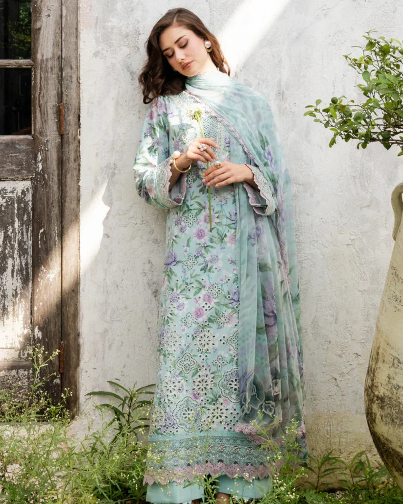 Aabyaan Shezlin Chikankari Lawn 2026 – Embroidered 3 Piece Suit (AZ-13)