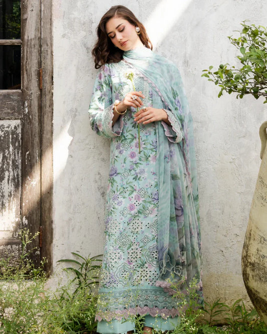 Aabyaan Shezlin Chikankari Lawn 2026 – Embroidered 3 Piece Suit (AZ-13)