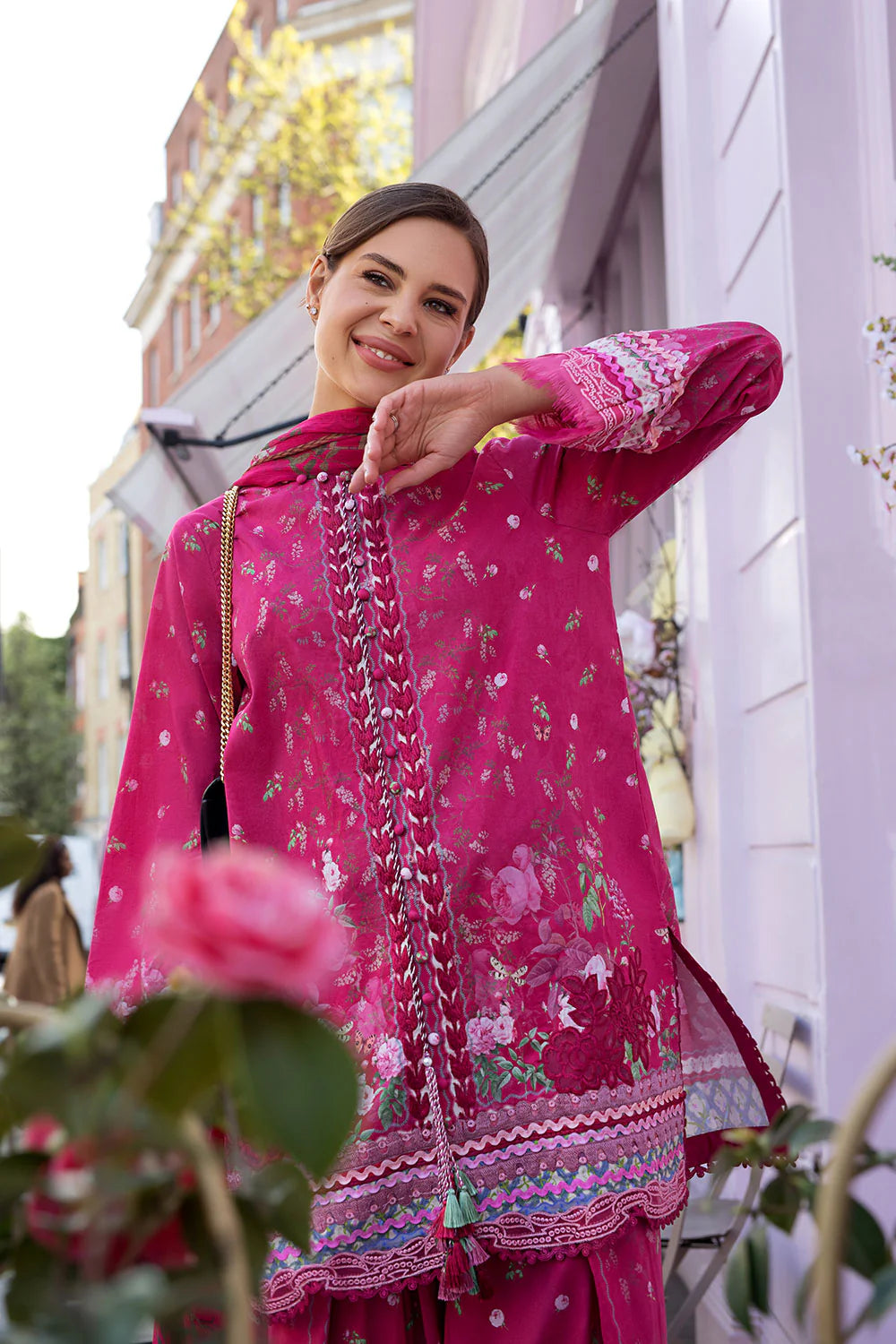 Sobia Nazir Printed Lawn 3 Piece Unstitched Suit with Chiffon Dupatta (SNP26-4A)
