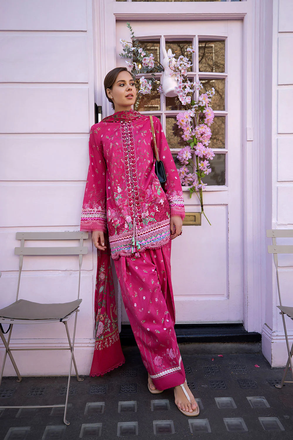 Sobia Nazir Printed Lawn 3 Piece Unstitched Suit with Chiffon Dupatta (SNP26-4A)