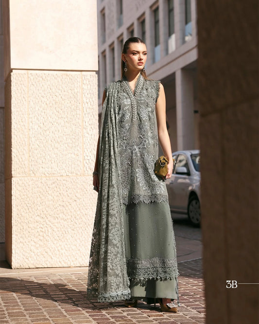 MARIA B LUXURY 3 Piece Embroidered Lawn Suit (Unstitched)
