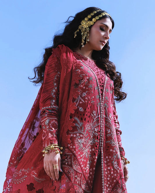 Nureh Aman – NE-04 | Luxury Chikankari & Laser-Cut Lawn 3-Piece Suit