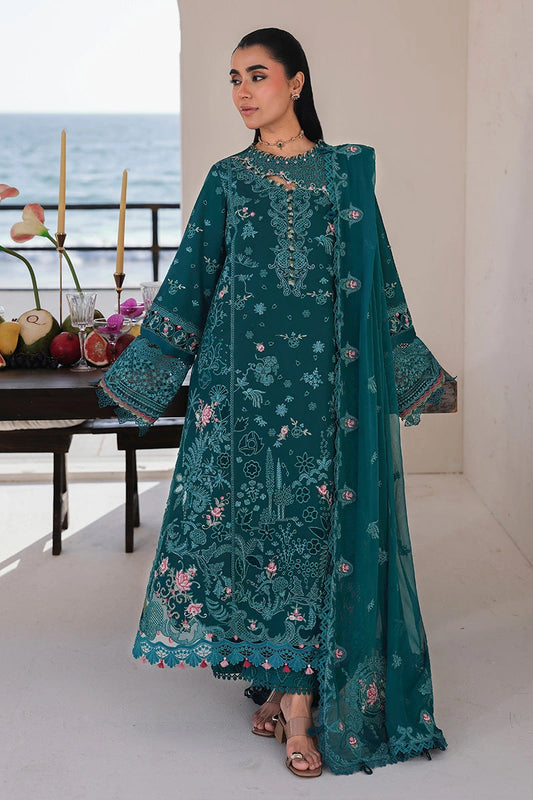 QALAMKAR Sahil | Luxury Chikankari & Laser Cut Embroidered 3PC Lawn Suit | – Premium Collection | ELIF