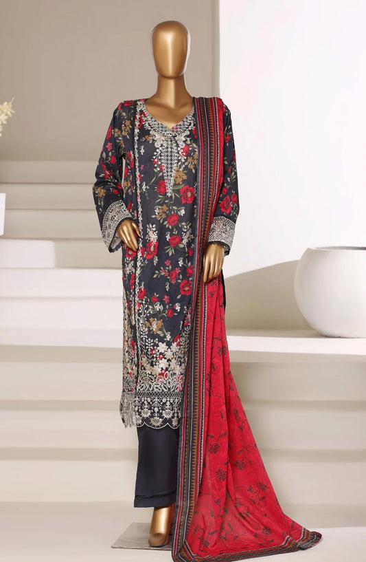 Sadabahar Signature Embroidered Lawn Stitched 3-Piece Suit – D-04 | Festive Collection