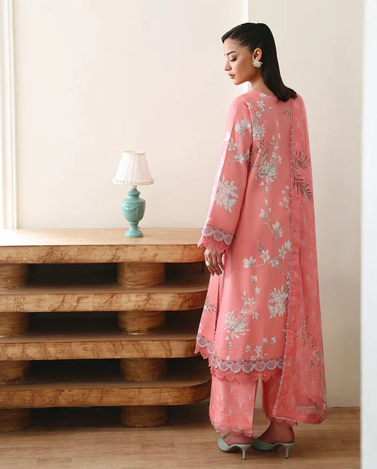 Roheenaz Éclat | Azalea Grace | Unstitched 3 Piece Lawn Suit (Printed & Embroidered)