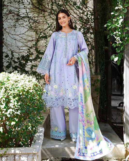 Mushq A Moi Luxury Lawn ’26 | Embroidered 3-Piece Unstitched Suit (Sweet Confession)