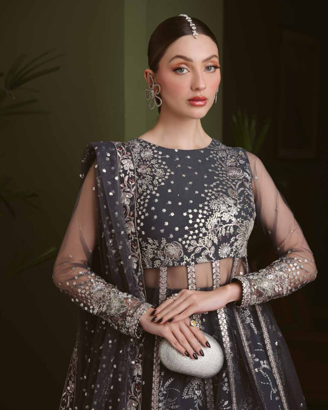 Elaya by Nureh  Embroidered Luxury Chiffon Unstitched 3 Piece Suit (NEL-90)