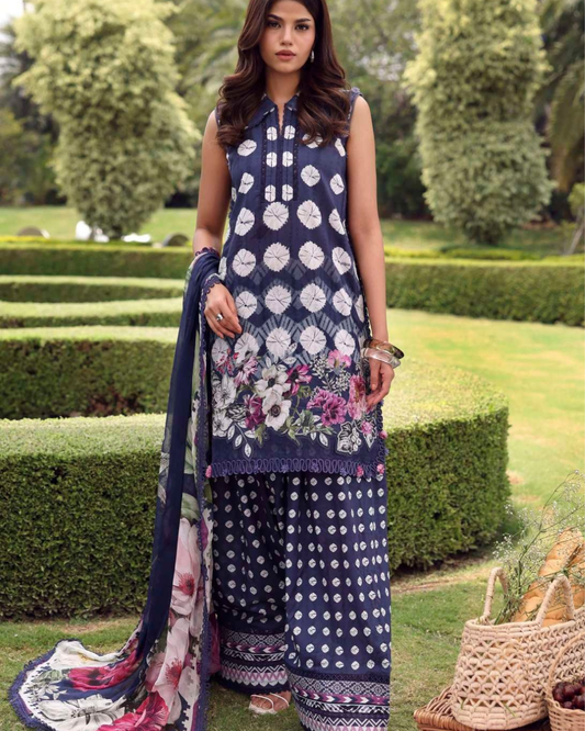 Elaf Belladore Prints Chiffon 26 Unstitched Premium 3 Piece Suit (EPA-1A)