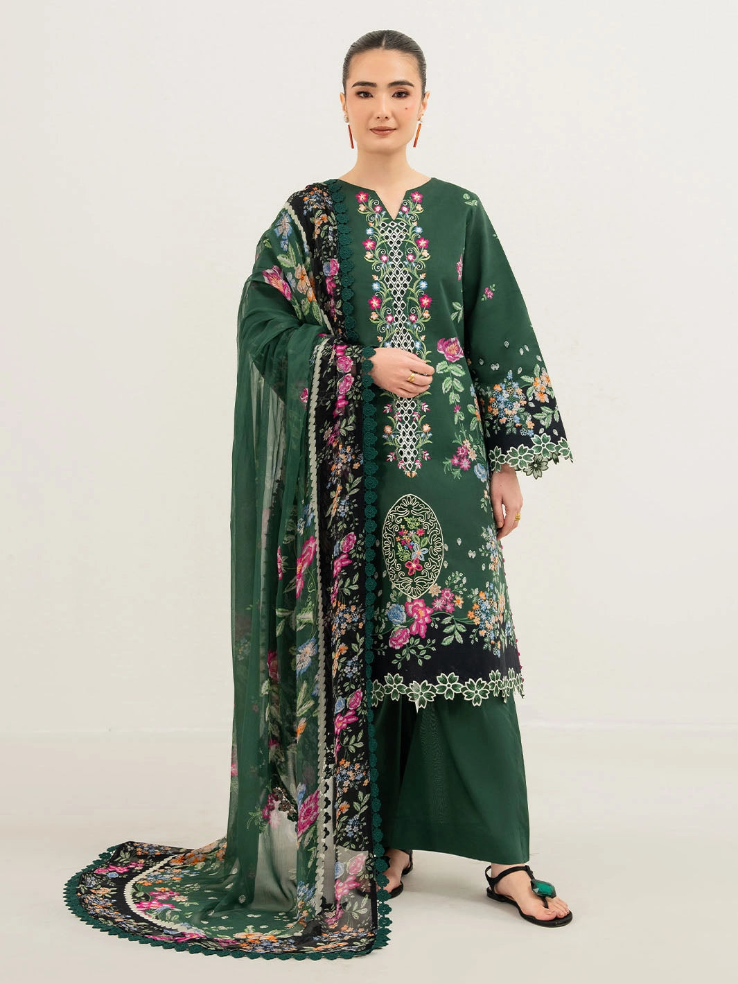 Annaya by Mahnur | Embroidered Lawn Unstitched 3-Piece Suit A-02