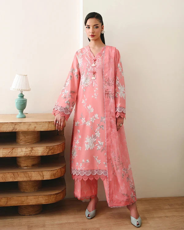 Roheenaz Éclat | Azalea Grace | Unstitched 3 Piece Lawn Suit (Printed & Embroidered)