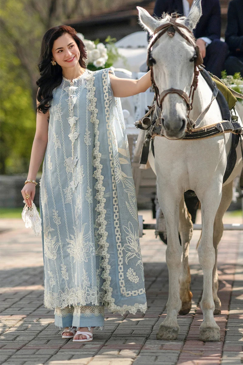 Rang Rasiya- Embroidered Lawn 3PC Unstitched Suit with Net Dupatta (Ayla)