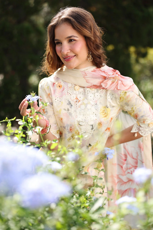 Print Kaari by Raaya – 2 Piece Unstitched Printed & Embroidered Lawn Suit (ELYSIA)