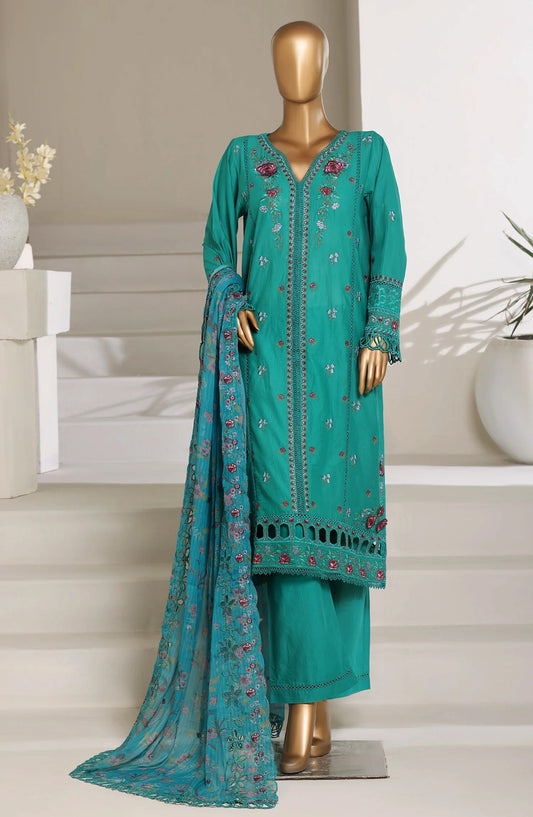Sadabahar Luxury Embroidered Stitched 3-Piece Suit – D-04 | Festive Collection