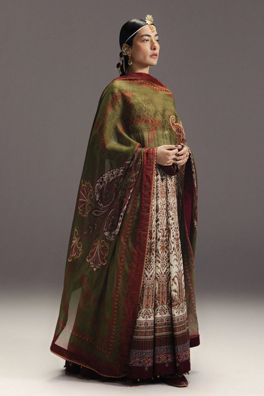 Anarkali by Zara Shahjahan Unstitched Digital Printed Pima Lawn Suit (Shahkar-D3)