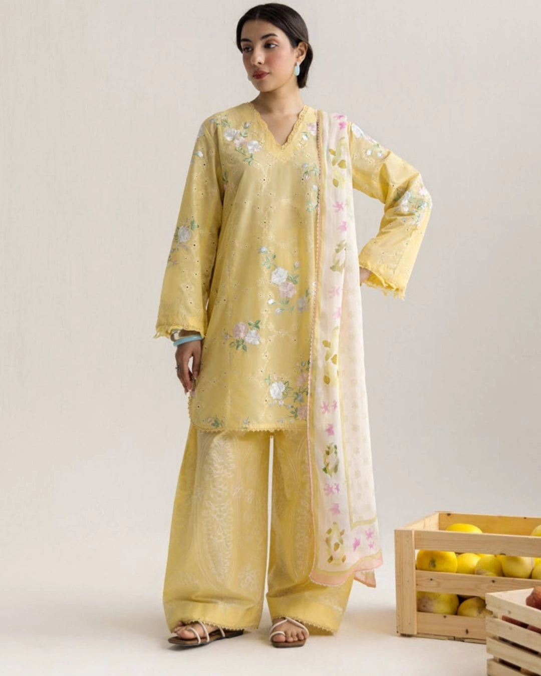 Coco By Zara Shahjahan Embroidered Lawn 3-Piece Unstitched Suit (Airi-1B)