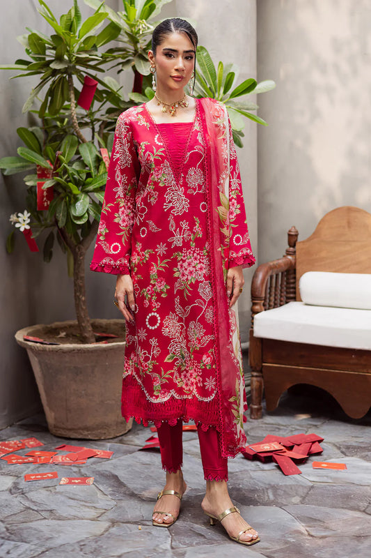 Signature Prints By Nurèh – Printed Lawn 3 Piece Unstitched Suit with Chiffon Dupatta (SP-160)