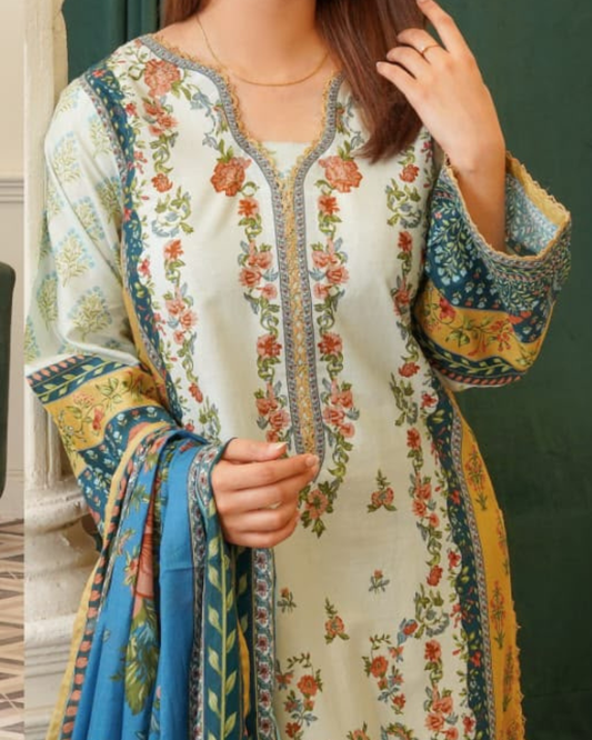 Hayat Luxury Printed 3 Piece Stitched Suit