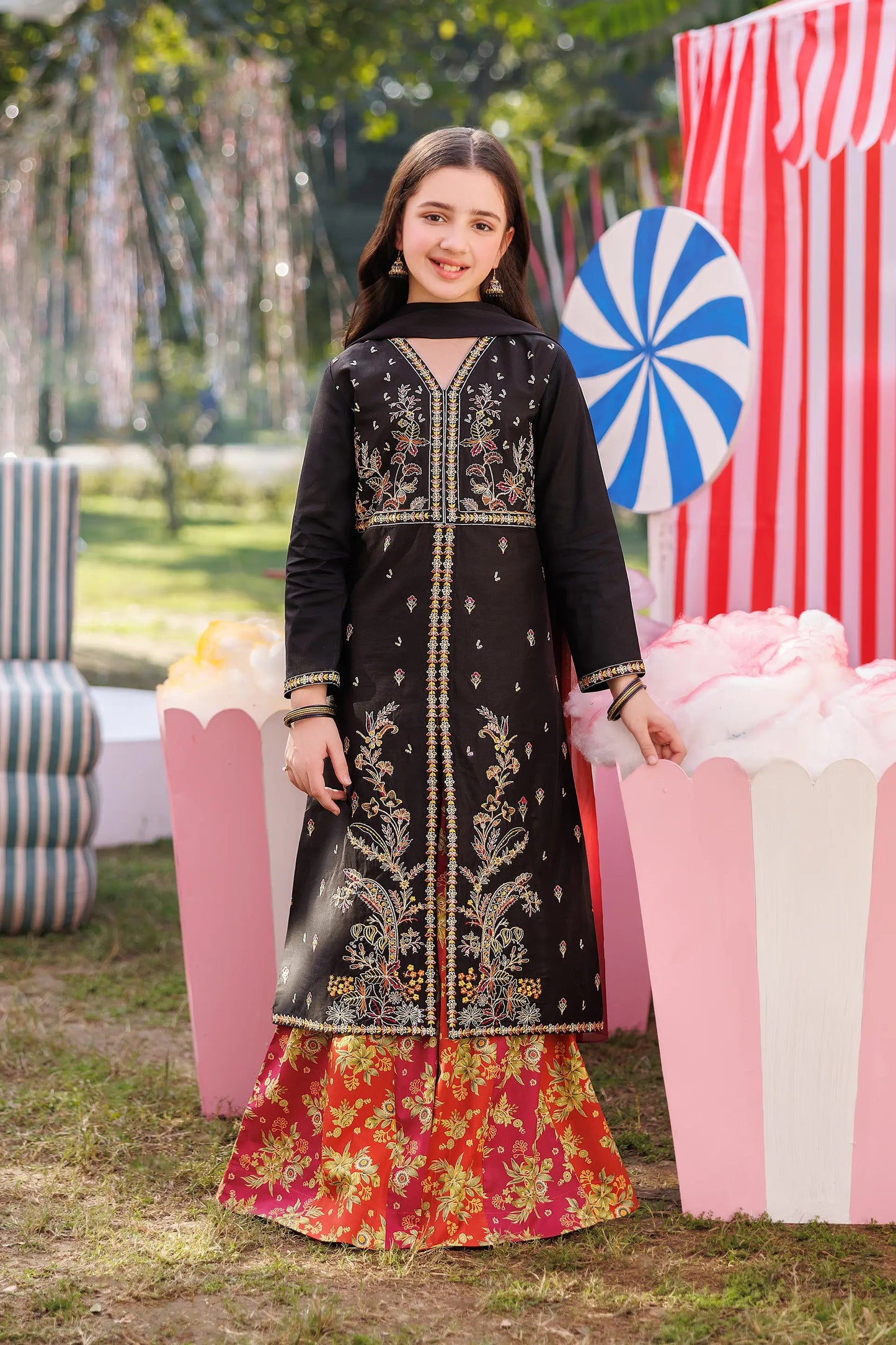 Garnet Embroidered Lawn Stitched 3 Piece Suit (Ladybug) | Summer Collection 2026