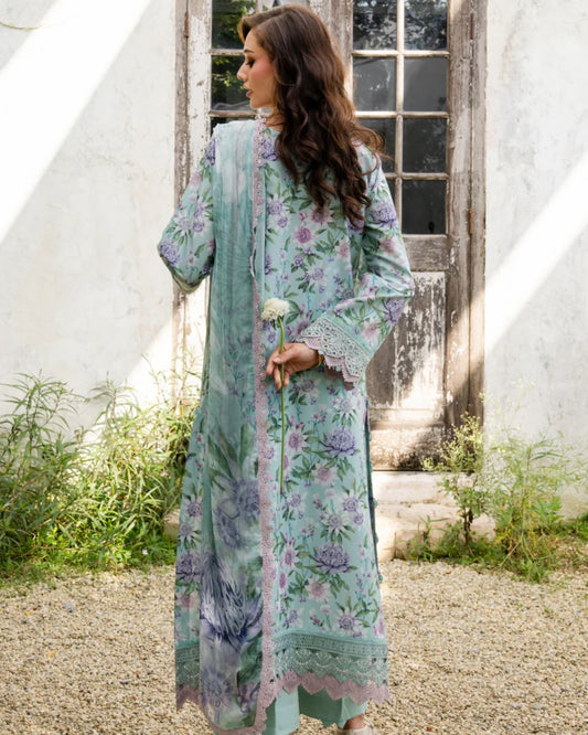 Aabyaan Shezlin Chikankari Lawn 2026 – Embroidered 3 Piece Suit (Unstitched) AZ-13