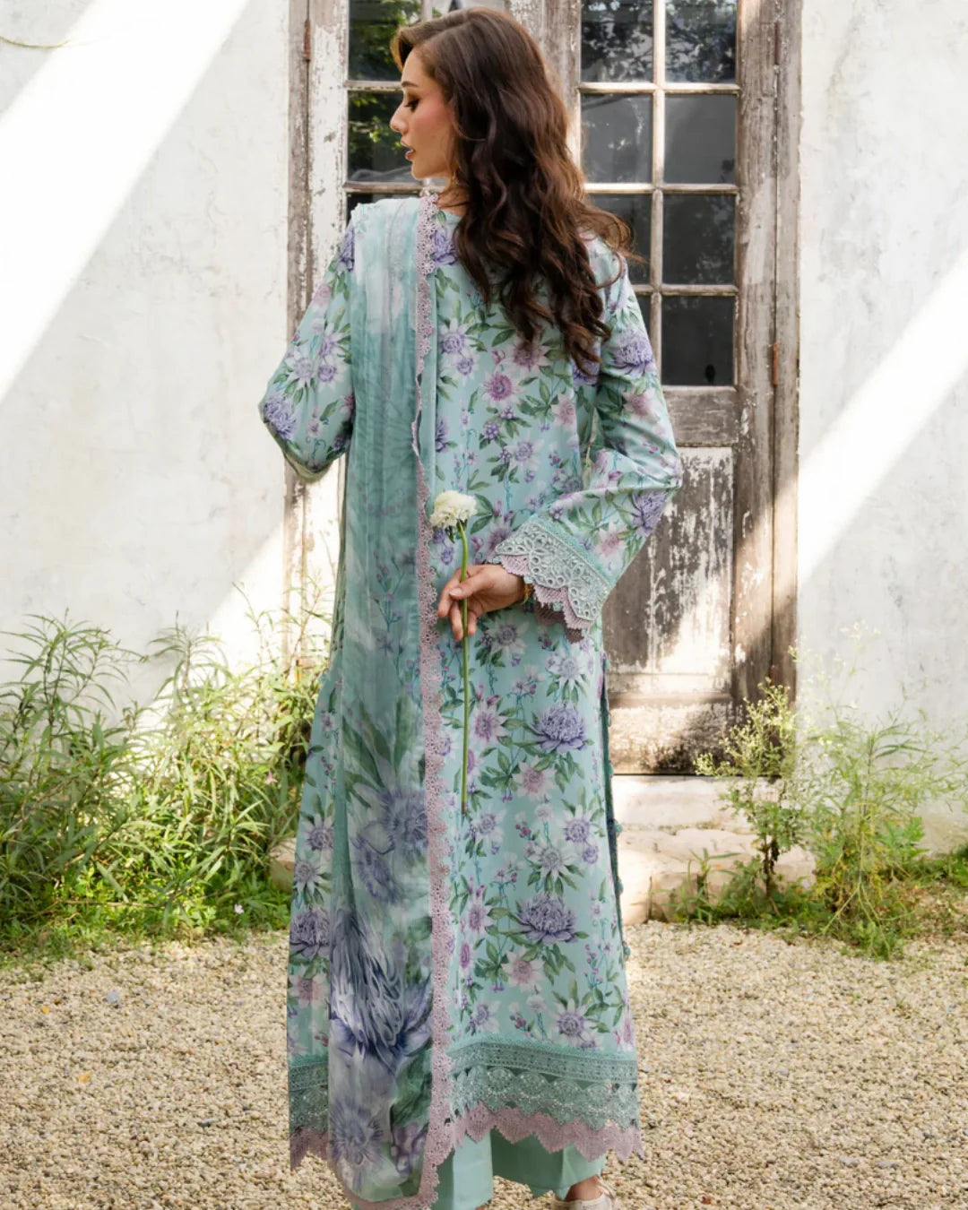 Aabyaan Shezlin Chikankari Lawn 2026 – Embroidered 3 Piece Suit (AZ-13)