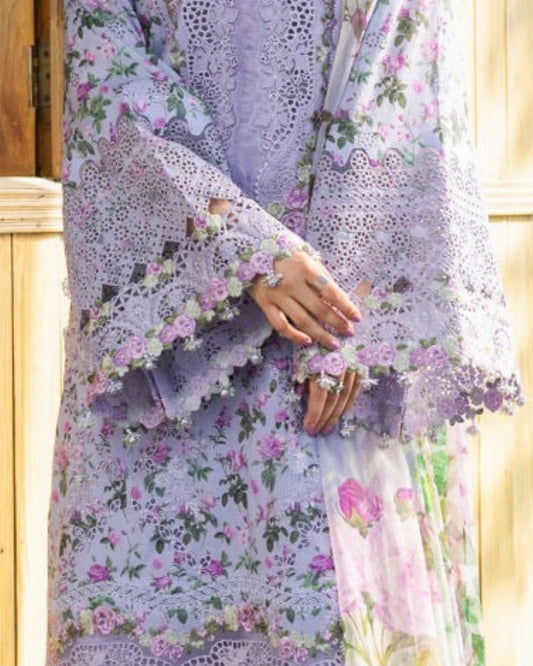 ELAF PREMIUM - Chikankari - Prints Collection with Chiffon (unstitched)