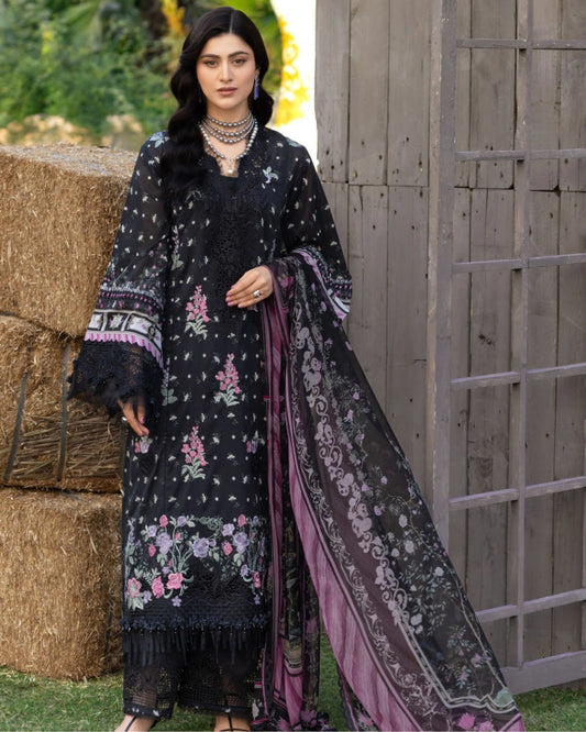 ELAF PREMIUM - Chikankari - Prints Collection with Chiffon (unstitched)