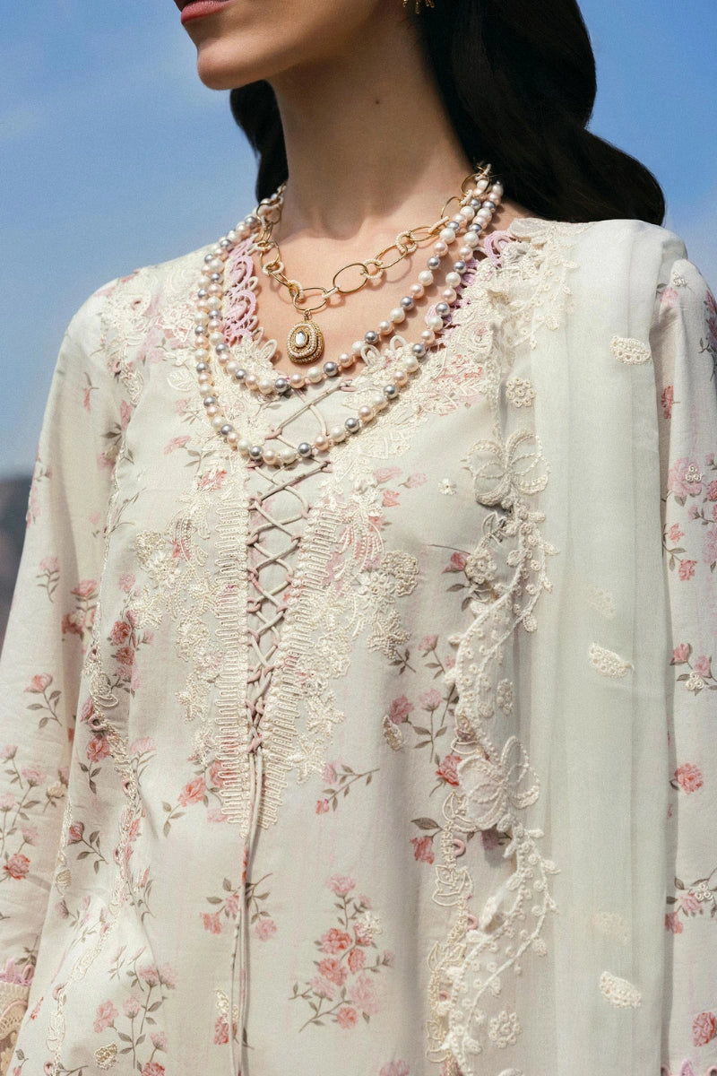Qalamkar Qlinekari Inlays – Chikankari Embroidered Lawn Ready to Wear (DC #13)