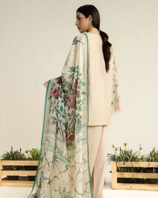 Coco By Zara Shahjahan Embroidered Lawn 3-Piece Unstitched Suit (Soren-9B)