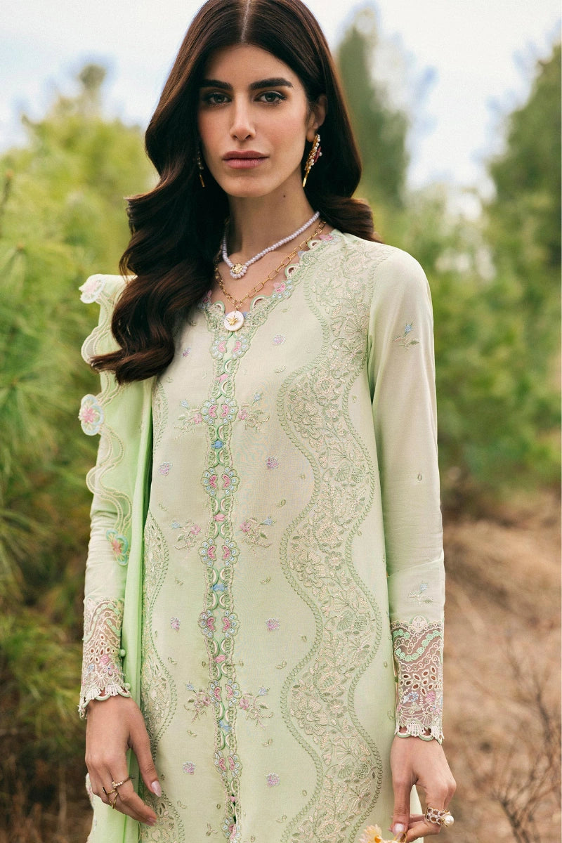 Qalamkar Qlinekari Inlays – Chikankari Embroidered Lawn Ready to Wear (DC #14)