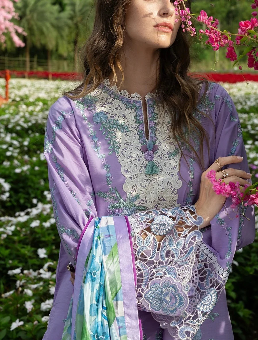 Dewdrop Dance – Chikan Embroidered Lawn with Silk Dupatta