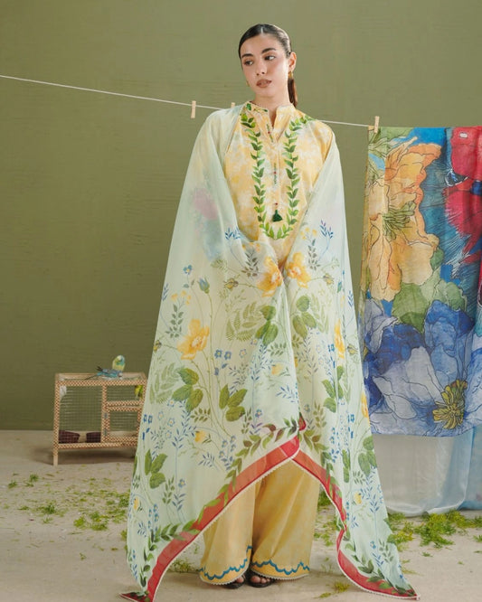COCO Prints | 3-Piece Digital Printed Lawn Suit | (Unstitched) AYLA-8A