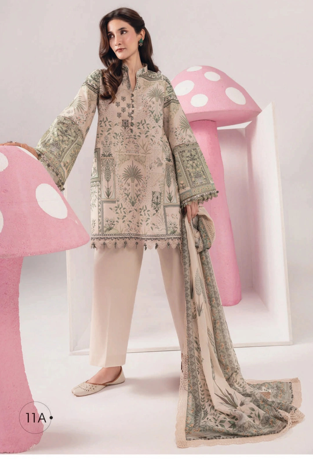 MariaB MBasics Printed & Embroidered Lawn Unstitched 3 Piece Suit (unstitched)