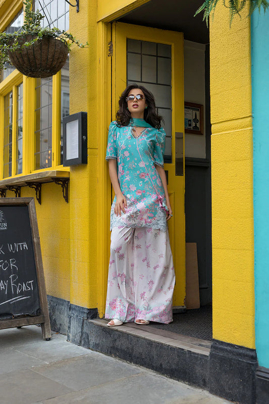 Sobia Nazir Printed Lawn 3 Piece Unstitched Suit with Chiffon Dupatta (SNP26-5B)