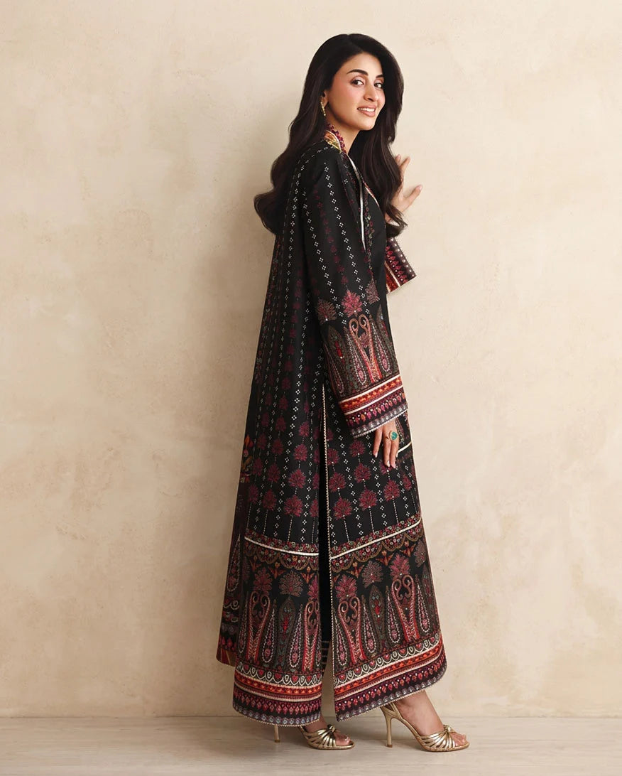 Hemline by Mushq Nirvana 26 Embroidered 3-Piece Unstitched Suit (Star off Duty)