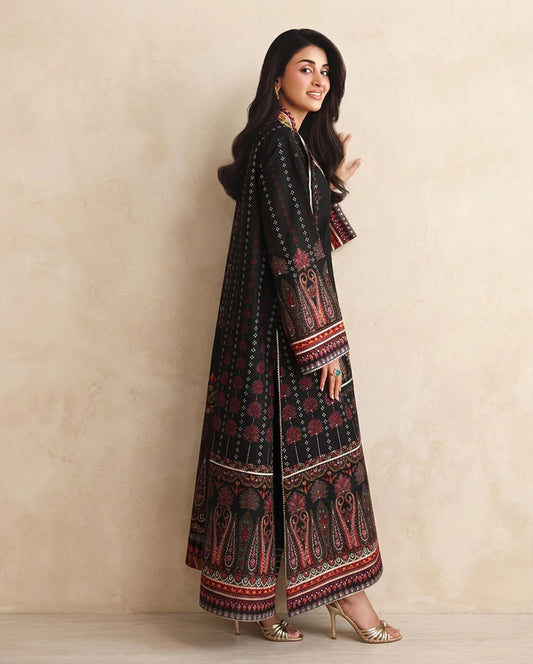 Hemline by Mushq Nirvana 26 Embroidered 3-Piece Unstitched Suit (Star off Duty)