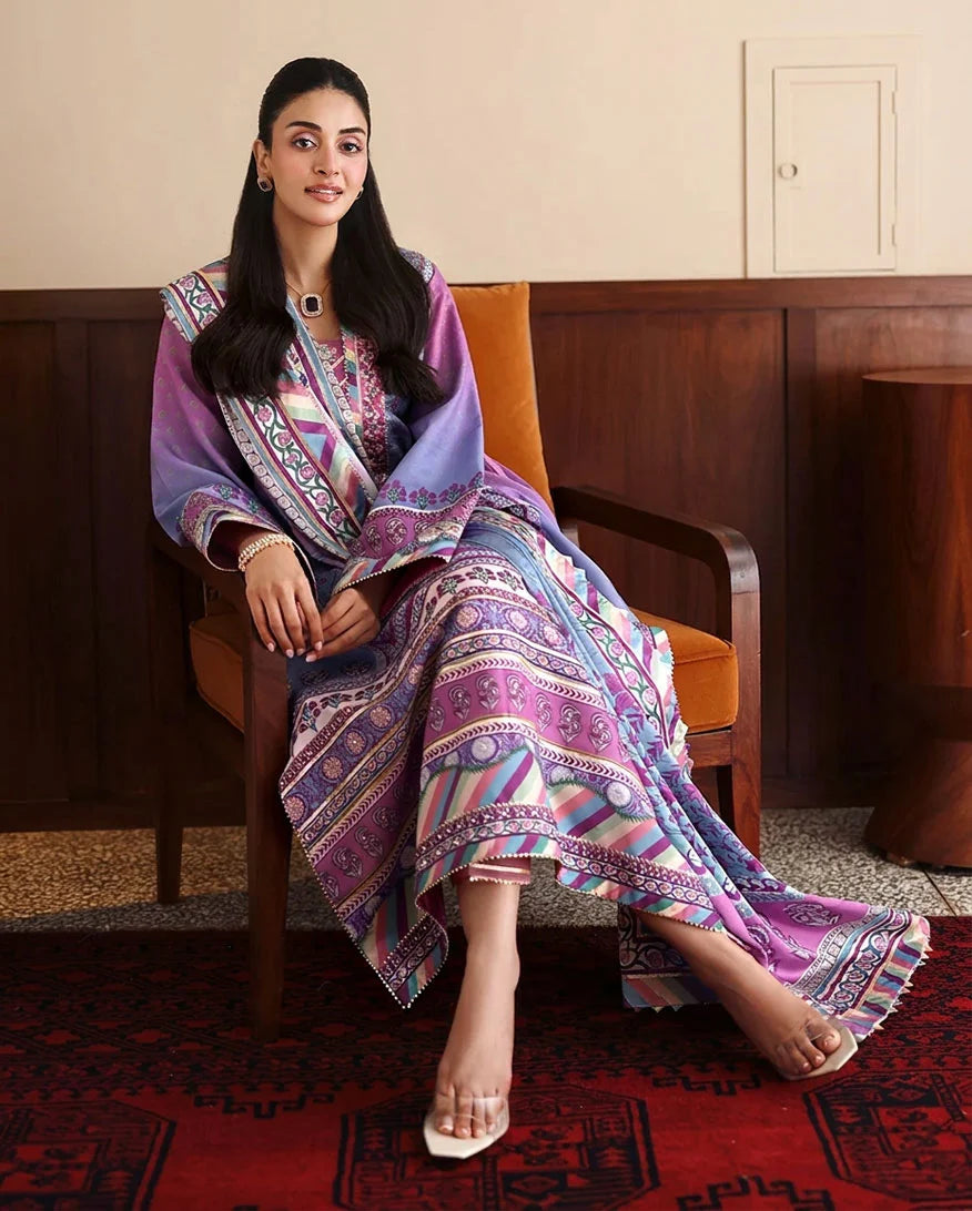 Hemline by Mushq Nirvana 26 Embroidered 3-Piece Unstitched Suit (Naturally Me)