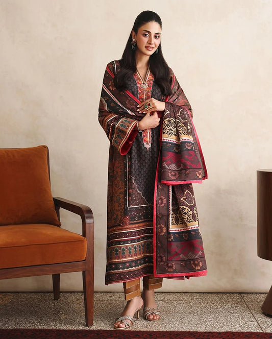 Hemline by Mushq Nirvana 26 Embroidered 3-Piece Unstitched Suit (Effortlessly Me)