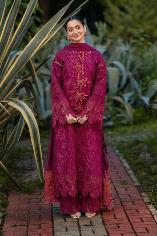 Rang Rasiya- Embroidered Lawn 3PC Unstitched Suit with Net Dupatta (Ayra)