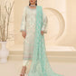 Tawakkal Embroidered Bamber Chiffon Suit With La Bella Viscose Jacquard Trouser D-002